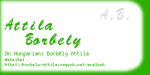 attila borbely business card