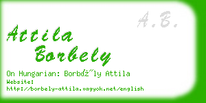 attila borbely business card